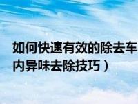 如何快速有效的除去车内异味（什么是车内异味去除技巧车内异味去除技巧）