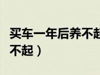 买车一年后养不起怎么办（买车一年后发现养不起）