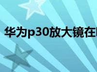 华为p30放大镜在哪（华为放大镜在哪打开）