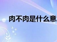 肉不肉是什么意思（嘿不肉是什么意思）