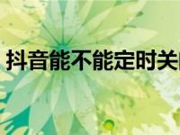 抖音能不能定时关闭（抖音可以定时关闭吗）