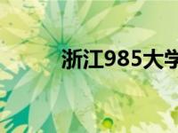浙江985大学（浙江都有啥大学）