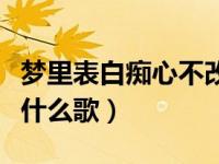 梦里表白痴心不改歌词（缠绵梦里痴心永远是什么歌）