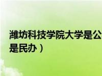 潍坊科技学院大学是公办还是民办（潍坊科技学院是公办还是民办）