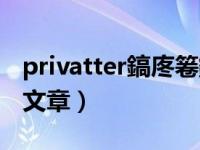 privatter鎬庝箞鐪嬪浘（privatter怎么查看文章）