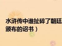 水浒传中谁扯碎了朝廷颁布的诏书（水浒传中谁扯碎了朝廷颁布的诏书）