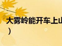 大雾岭能开车上山吗（大雾尖可以开车上去吗）