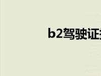 b2驾驶证报名需要什么材料