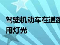 驾驶机动车在道路上靠路边停车过程中如何使用灯光